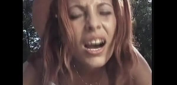  Lusty redhead likes riding dick with her ass and sucking cock